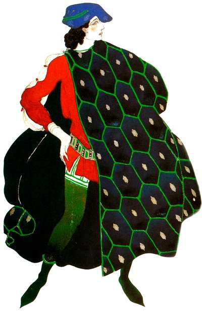 Gabriele dAnnunzios balesi Aziz Sebastian Şehitliği, c1911 için kostüm tasarımı by Leon Bakst