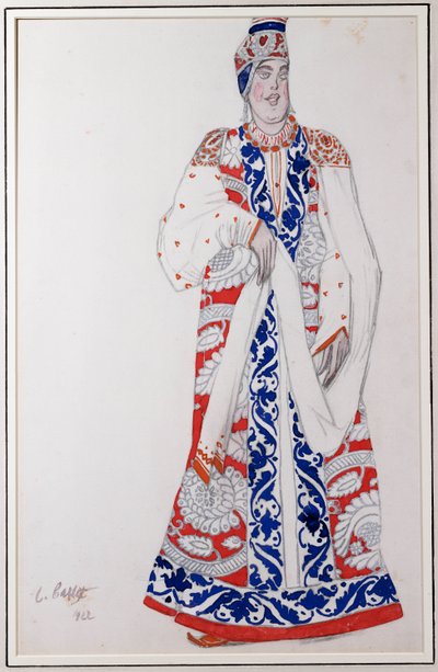 "Moskova" için kostüm tasarımı, 1922 by Leon Bakst