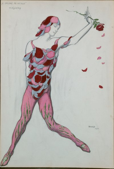 "Gülün Hayaleti"nden Nijinksy için kostüm tasarımı, 1911 by Leon Bakst