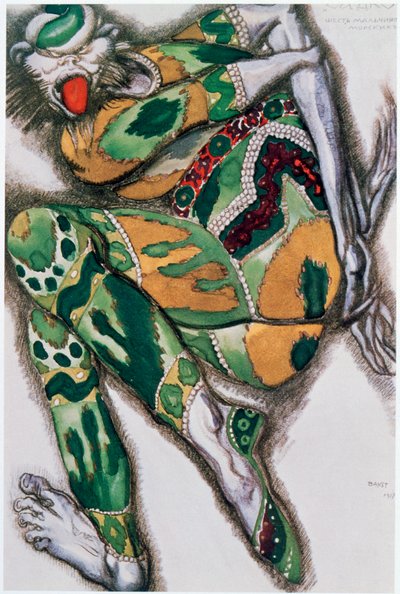 Seefenfel için kostüm tasarımı, Sadko, 1917 by Leon Bakst