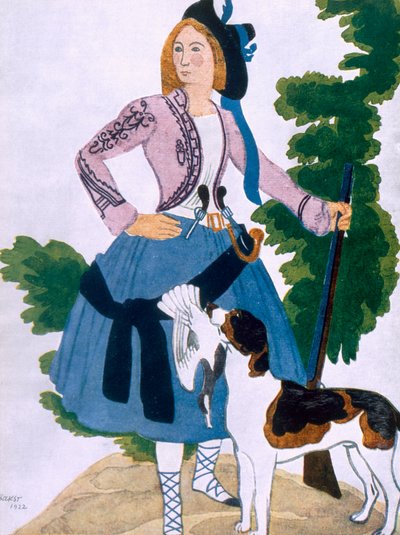 The Huntress için kostüm tasarımı, 1922 by Leon Bakst