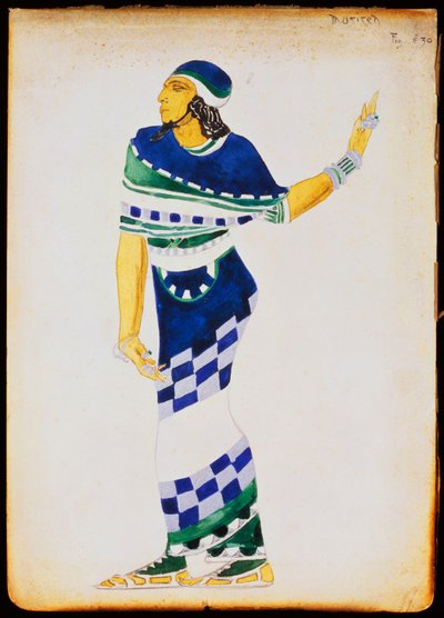 Bir müzisyen için kostüm tasarımı by Leon Bakst