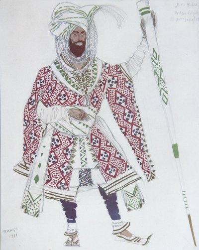 Mavi Tanrı Balesi için kostüm tasarımı, R. Hahn, 1912 by Leon Bakst