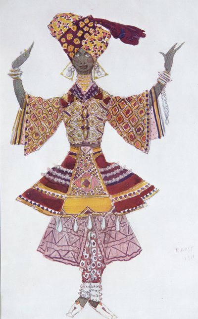 Mavi Tanrı Balesi için kostüm tasarımı, R. Hahn, 1912 by Leon Bakst