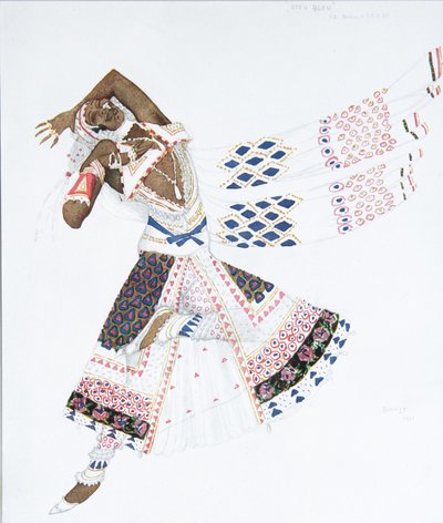Mavi Tanrı Balesi için kostüm tasarımı, R. Hahn, 1912 by Leon Bakst