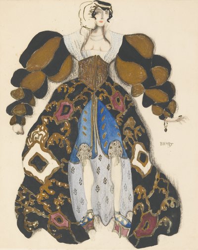 R. Strauss'un The Legend of Joseph Balesi için kostüm tasarımı by Leon Bakst