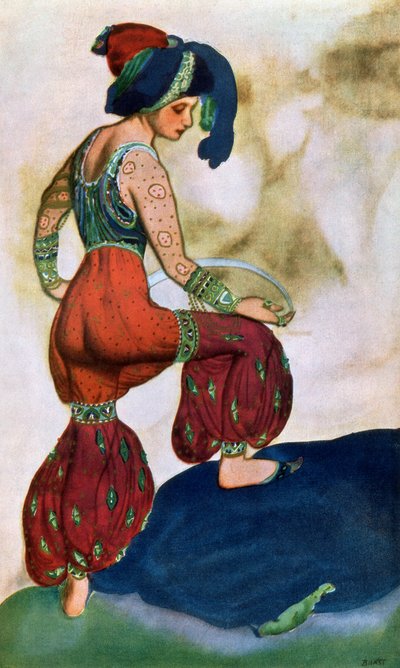 Şehrazad'dan Kızıl Sultan için kostüm tasarımı (renkli taş) by Leon Bakst