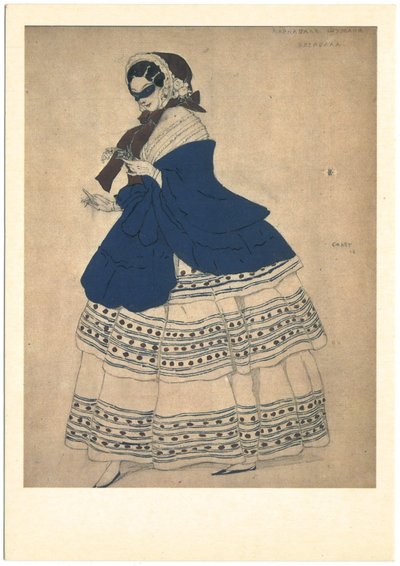 Bale Karnavalı için kostüm tasarımı, R. Schumann, 1910 by Leon Bakst