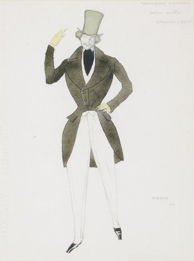 Bale Karnavalı için kostüm tasarımı, R. Schumann, 1910 by Leon Bakst