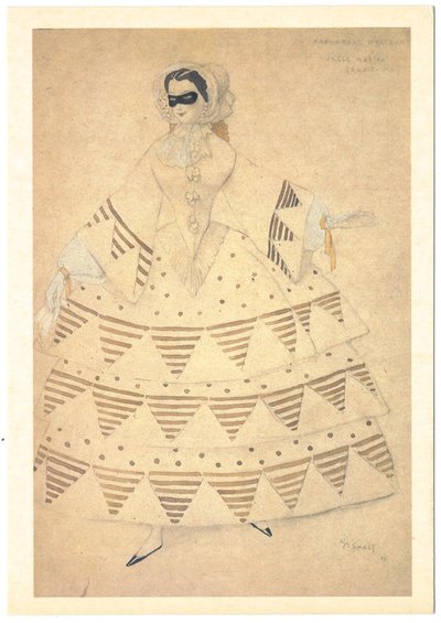 Bale Karnavalı için kostüm tasarımı, R. Schumann, 1910 by Leon Bakst