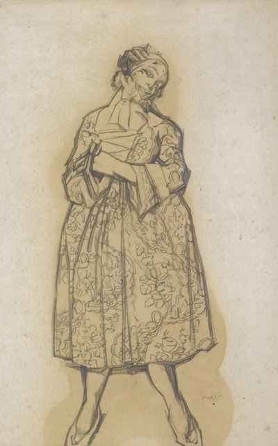 Les femmes de bonne mizah balesi için kostüm tasarımı İyi Huylu Hanımlar, 1917 by Leon Bakst