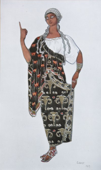 Fedra operası için kostüm tasarımı, Ildebrando Pizzetti, 1917 by Leon Bakst