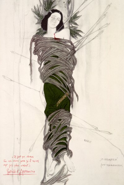 Balerin Ida Rubinstein için kostüm tasarımı, 1911 by Leon Bakst
