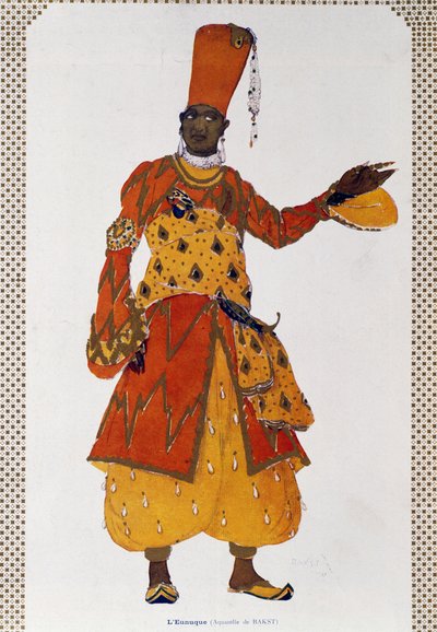 Hadım, Scheherazade bale kostümü (suluboya) by Leon Bakst