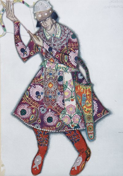 Ivan Tsarevich. Bale The Firebird Loiseau de feu için kostüm tasarımı, I. Stravinsky, 1910 by Leon Bakst
