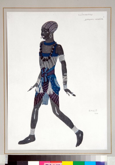 "Genç Arap çocuk"" Leon Bakst (1866-1924) tarafından Rus Balesi