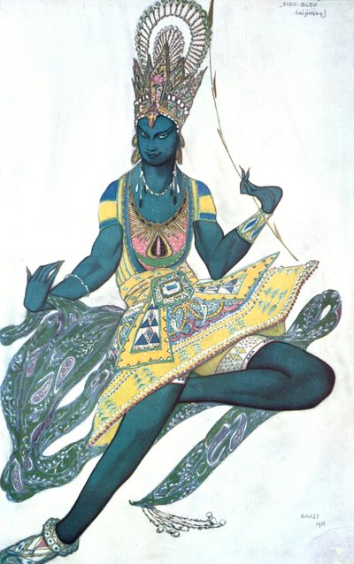 Le Dieu Bleu Mavi Tanrı, bale kostüm tasarımı, 1911 by Leon Bakst