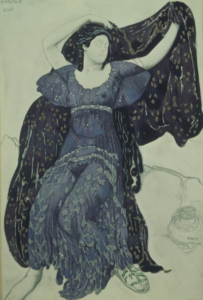 Peri Eko. N. Tcherepnin'in Narcisse balesi için kostüm tasarımı, 1911 by Leon Bakst