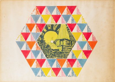 Tekstil Tasarımı, yaklaşık 1923-1924. by Leon Bakst