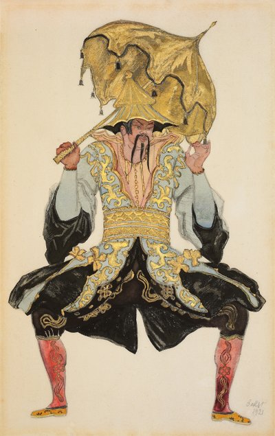 Çin Mandarin, "Uyuyan Güzel" için kostüm tasarımı, 1921 by Leon Bakst
