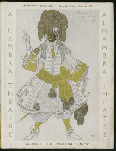 Ballets Russes için Hatıra programının başlık sayfası by Leon Bakst
