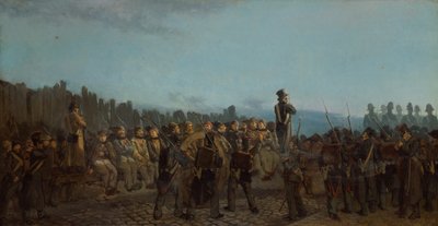 Kremlin Bicetre'den ayrılan hükümlüler (tuval üzerine yağlıboya) by Leon Charles Adrien Bailly