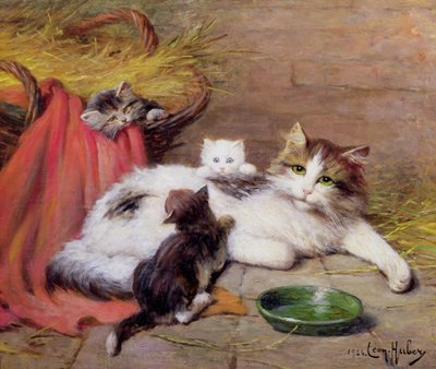 Yavru kedi, 1924 by Leon Charles Huber