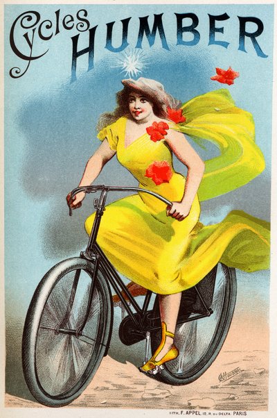 Ulaşım. Humbert bisikletleri. Poster Choubrac, Fransa, 1895 dolayları (afiş) by Leon Choubrac