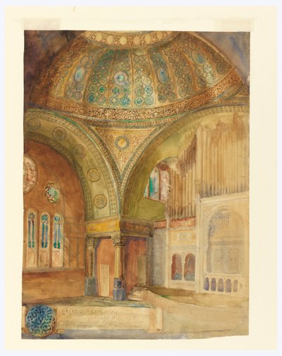 Temple İsrail, Brooklyn, NY için Renk Şeması by Leon Dabo