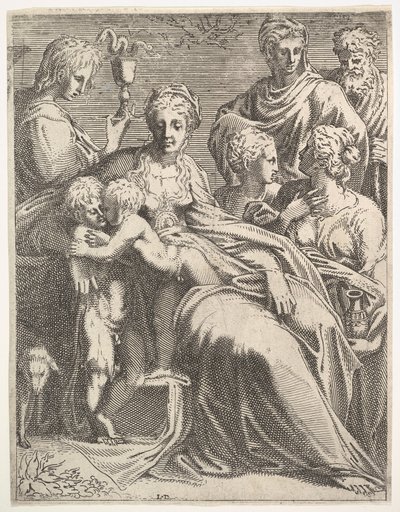 Azizler ile Bakire ve Çocuk, ca. 1550-56. by Leon Davent