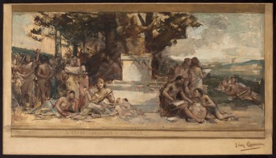4. bölge belediye binası için taslak: Bilim ve sanat çalışması by Leon Francois Comerre