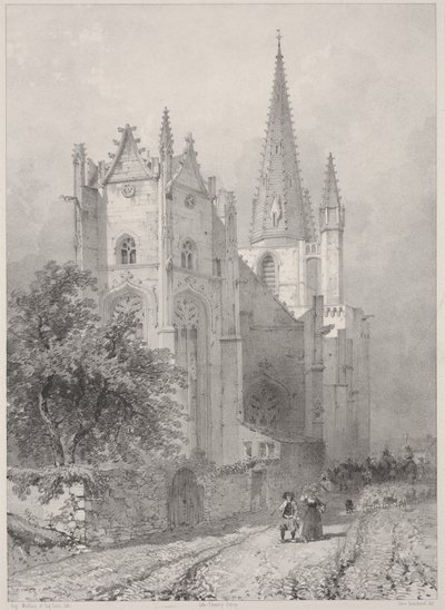 Hennebont Kilisesi, Brittany by Leon Gaucherel