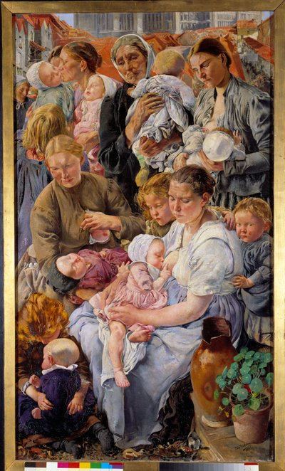 Sosyal Gerçekçilik: “” İşçinin Çağları”” Leon Henri Frederic (1856-1940) (ec.belg) 1895 Sun. 1,63x0,94 m Paris, Musee d