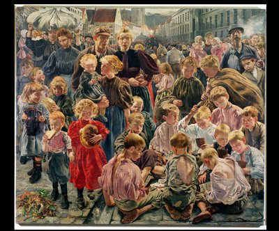 İşçinin Çağları (bir triptiğin orta kısmı) by Leon Henri Marie Frederic