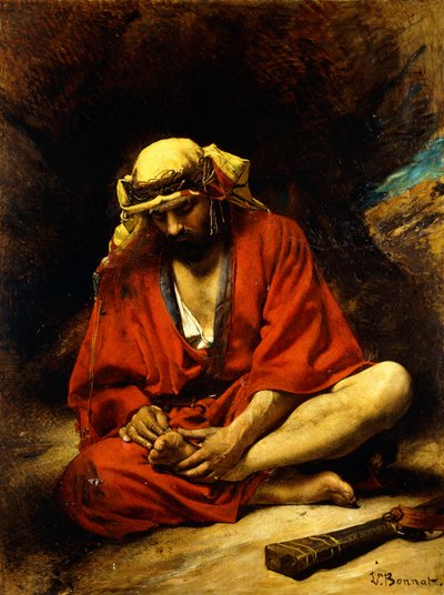 Ayağından diken koparan bir Arap, by Leon Joseph Florentin Bonnat