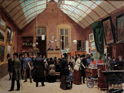 19. yüzyılda bir satış odası. Leon Joseph Voirin
