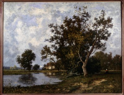 Manzara a la Mare Resim Leon Richet (1847-1907) 20. yüzyıl Özel Koleksiyonu by Leon Richet