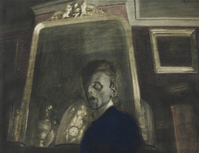 Aynadan Önce Otoportre, 1908. by Leon Spilliaert