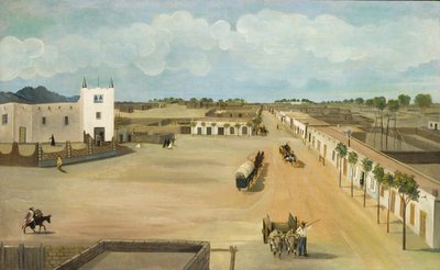 Eski Mesilla Plaza, yak. 1885-1886. by Leon Trousset
