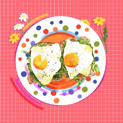 Bloomy Morning Bites, 2025 (dijital) by Leona Tsiara