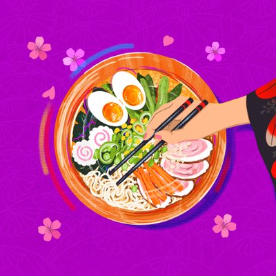 Ramen Bliss, 2025 (dijital) by Leona Tsiara