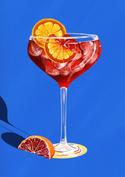 Scarlet Sip, 2025 (dijital) by Leona Tsiara