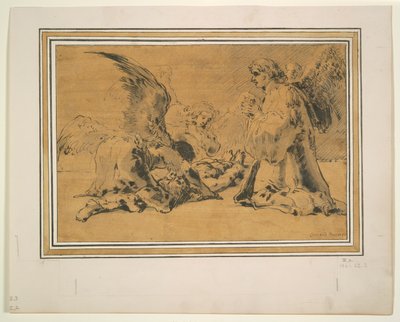 Meleklerin Yasını Tuttuğu Ölü Habil by Leonard Bramer