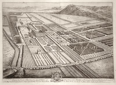 ಚಾಟ್ಸ್‌ವರ್ತ್ ಹೌಸ್, ವಿಲಿಯಂ ಕ್ಯಾವೆಂಡಿಷ್ (1640-1707) 1ನೇ ಡ್ಯೂಕ್ ಆಫ್ ಡೆವನ್‌ಶೈರ್, ಜೋಹಾನ್ಸ್ ಕಿಪ್ (c.1652-1722) ಟರ್ಕ್‌ನಿಂದ ಕೆತ್ತಲಾಗಿದೆ by Leonard Knyff