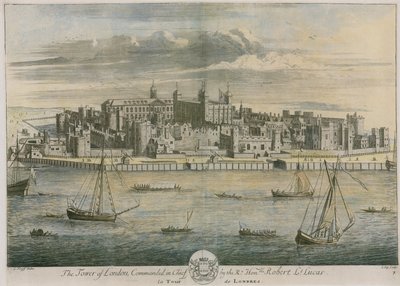 Londra Kulesi, Başta Saygıdeğer Robert Lucas tarafından komuta ediliyordu. by Leonard Knyff