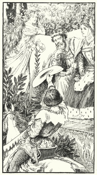İşte şehvetli bir wooer geliyor (gravür) by Leonard Leslie Brooke