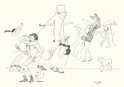 Pazartesi hapşırırsanız, tehlike için hapşırırsınız (gravür) by Leonard Leslie Brooke