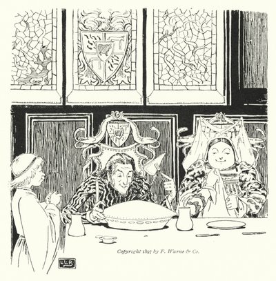 Jack Sprat yağsız yiyemez, karısı yağsız yiyemez (gravür) by Leonard Leslie Brooke