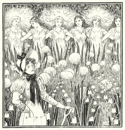Meryem Hanım, tam tersine, bahçeniz nasıl büyüyor (gravür) by Leonard Leslie Brooke