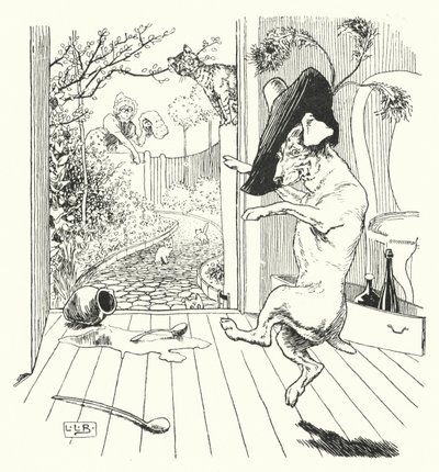 Yaşlı Anne Hubbard (gravür) by Leonard Leslie Brooke